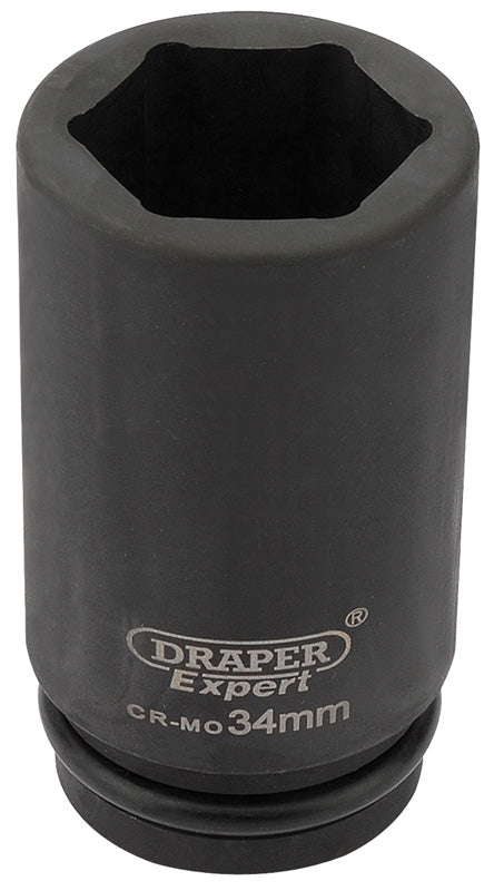 Draper Draper HI-TORQ&#174; 6 Point Deep Impact Socket, 3/4" Sq. Dr., 34mm 27142