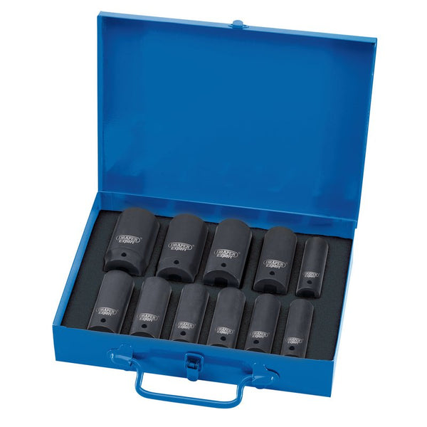 Draper Draper Expert HI-TORQ&#174; 6 Point Metric Deep Impact Socket Set, 1/2" Sq. Dr. (11 Piece) 30925