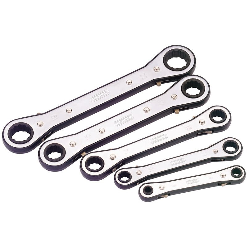 Draper Metric Ratcheting Ring Spanner Set (5 Piece) 31991