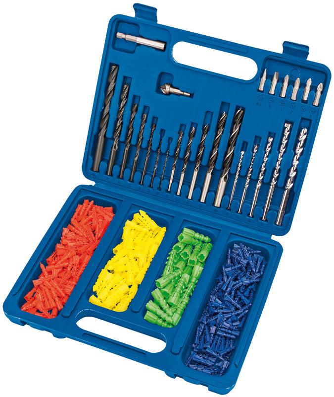 Draper 37054 Drill Bit and Wall Plug Set (301 Piece)