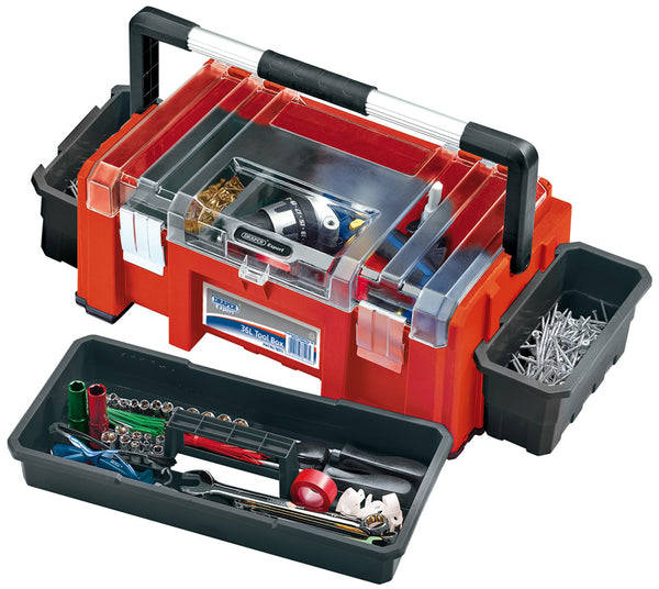 Draper 38113 Expert 510mm Tool Box with Side Organisers and Tote Tray