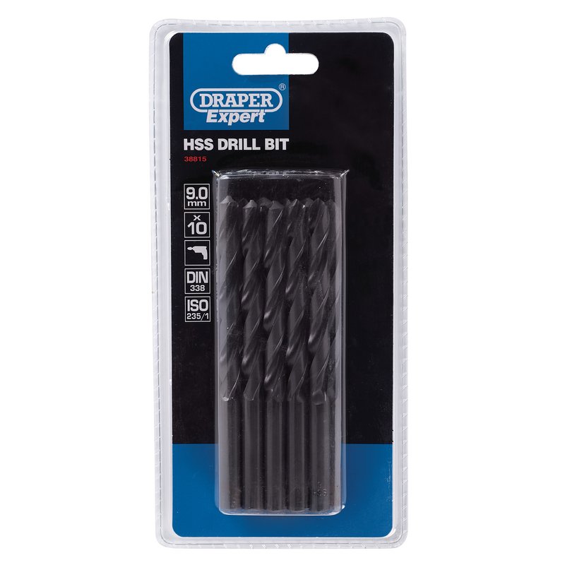 Draper HSS Drill Bit, 9.0mm (Pack of 10) 38815