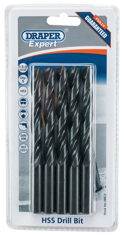 Draper HSS Drill Bit, 13.0mm (Pack of 5) 38823