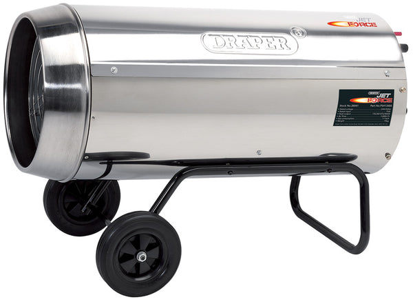 Draper 39041 Jet Force, Stainless Steel Propane Space Heater With Wheels - 136,000 BTU (40Kw)