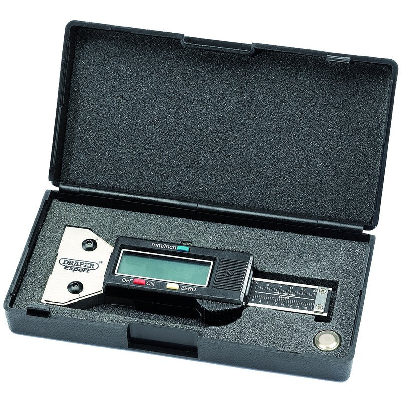 Draper Digital Tyre Tread Depth Gauge with Stainless Steel Body 39591