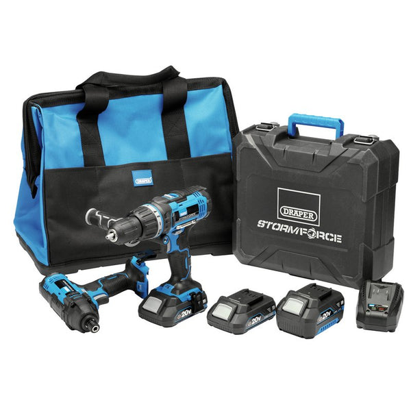 Draper Draper Storm Force&#174; 20V Cordless Impact Kit (7 Piece) 40448