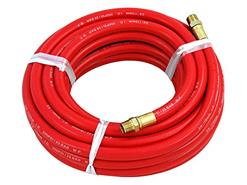 3/8" X 30FT RED RUBBER AIR HOSE LINE