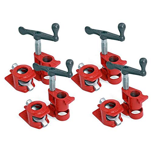 4PC 3/4" Wood Gluing Pipe CLAMP Clamps Set Woodworking VICE Grip Heavy Duty