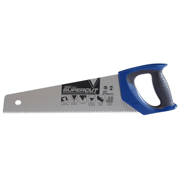 Draper Supercut&#174; Soft Grip Hardpoint Tool Box Handsaw, 375mm/15", 7tpi/8ppi 49292