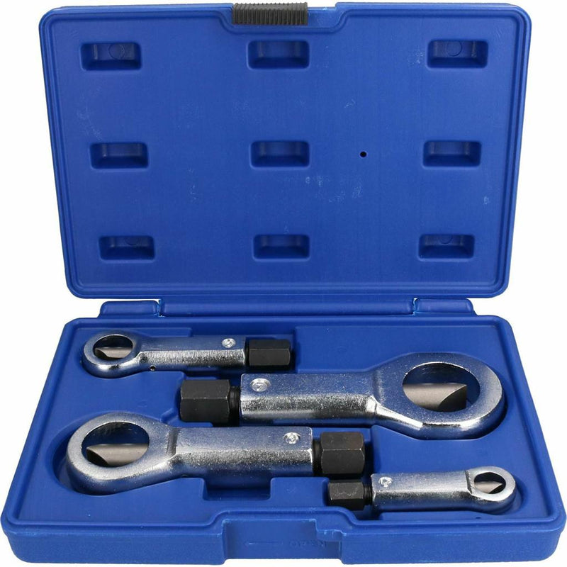 Nut Splitter Remover 4pc Broken Corroded Split Stuck Damaged Nuts AU062 9-36MM