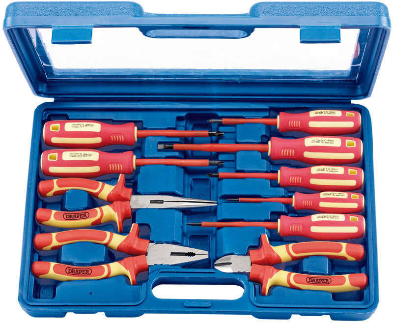 Draper VDE Approved Screwdriver and Pliers Set (10 Piece) 51111