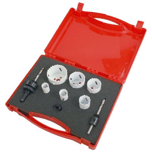 Hole Saw Set 9pc Plumbers (Bi-Metal- Blow Mould Case)