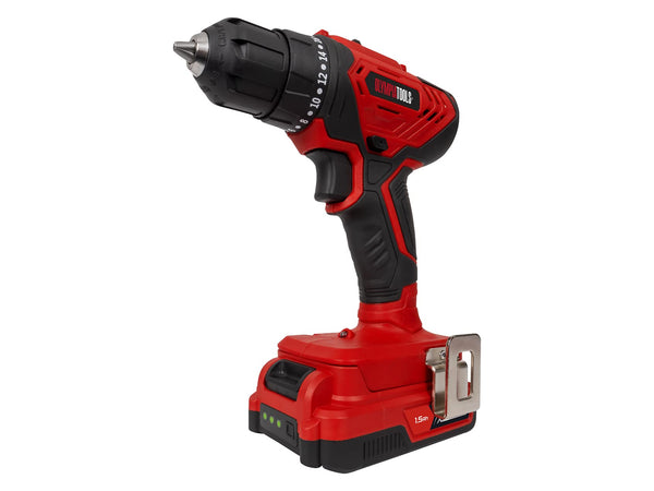 Olympia Tools X20S Drill Driver 1 x 1.5Ah, Black and Red