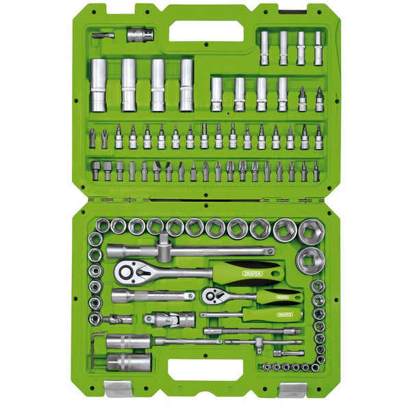 Draper Metric Socket Set, 1/4&#8221; and 1/2&#8221; Sq. Dr. (100 Piece) 55318