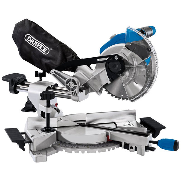 Draper D20 20V Brushless Sliding Compound Mitre Saw, 185mm (Sold Bare) 55588