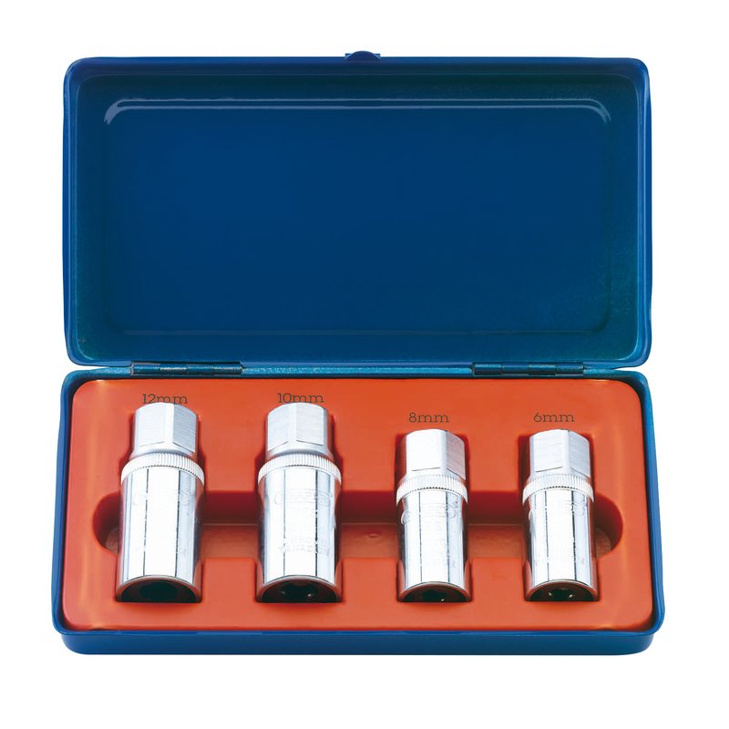 Draper Stud Extractor Set, 1/2" Sq. Dr. (4 Piece) 55641