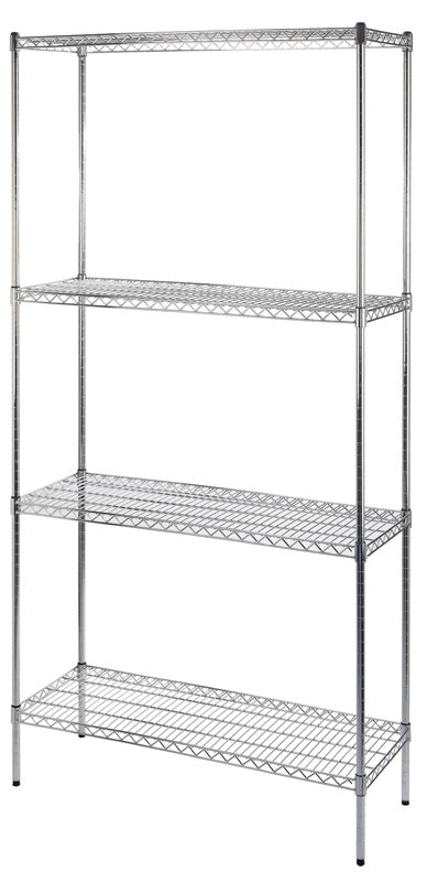 Draper Chrome Plated 4 Tier Steel Shelving Unit - 900 x 450 x 1800mm 55744