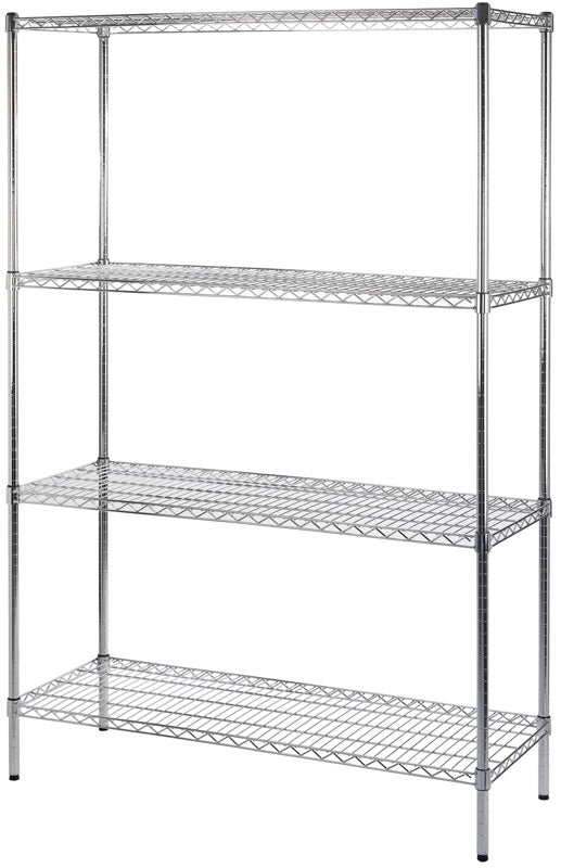 Draper Chrome Plated 4 Tier Steel Shelving Unit - 1200 x 450 x 1800mm 55745