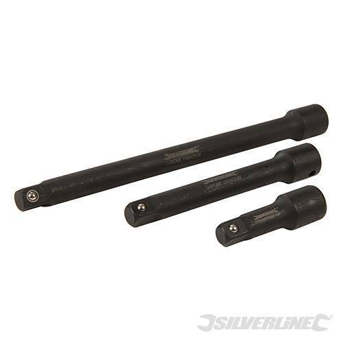 SILVERLINE IMPACT EXTENSION BAR 3PC 1/2" DRIVE SOCKET SET WARRANTY 913899