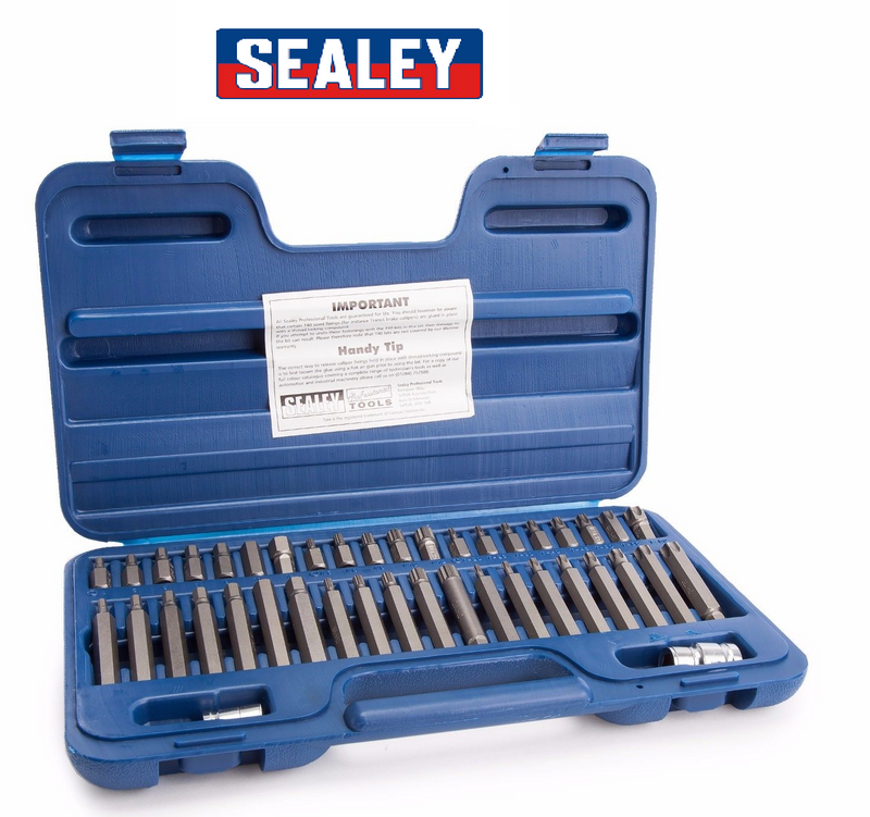 Sealey Torx Star Hex Spline 42pc 3/8" & 1/2" Sq Dr  Socket Adaptor Set AK219