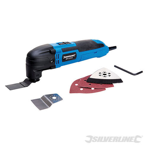 SILVERLINE MULTI TOOL 300W FUNCTION OSCILLATING SANDER CUTTER GRINDER 430787