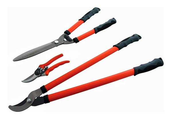 Anvil Bypass Lopper 3pc Tree 620mm Shears 8" Secateurs Hedge Pruning Set 70333c