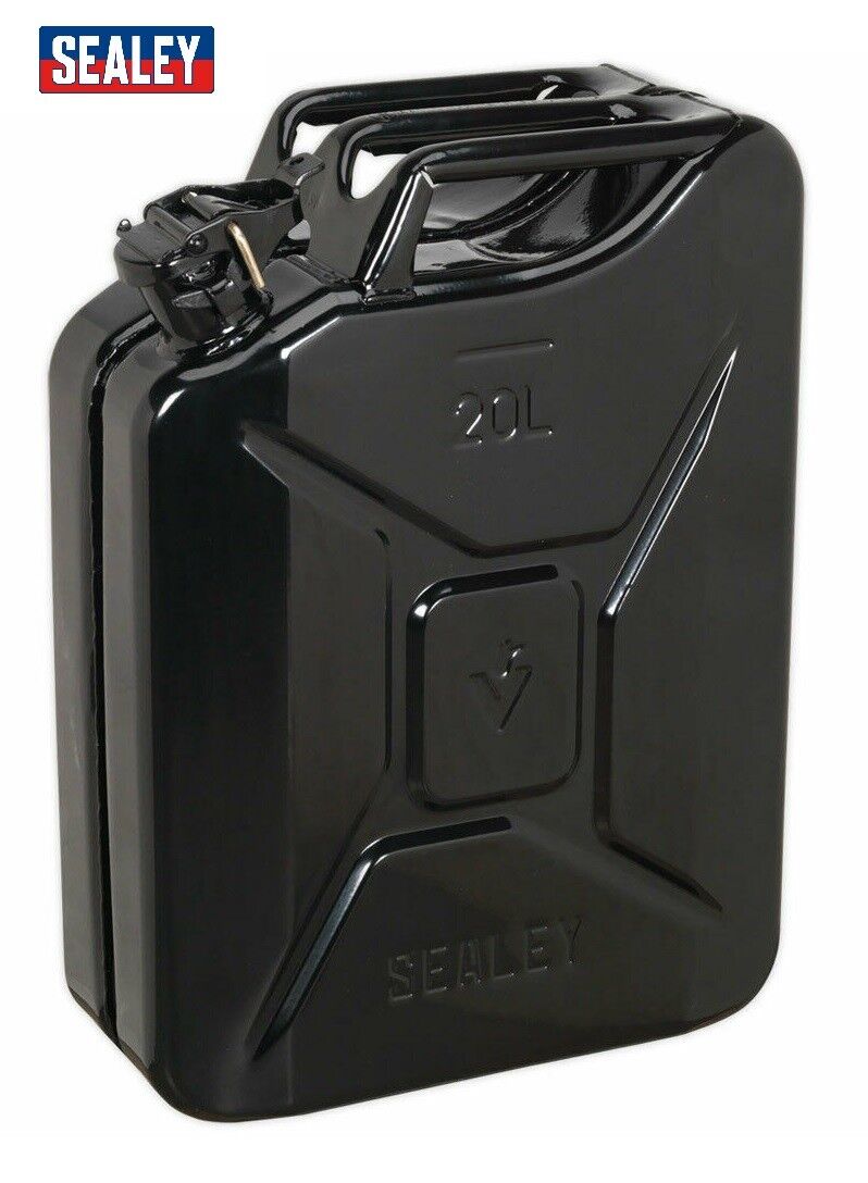 SEALEY JERRY CAN 20 LITRE 20L METAL FUEL PETROL DIESEL 20L ARMY CONTAINER JC20B