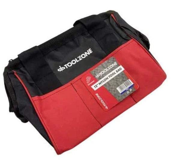 12'' Tool Bag Wide Opening & Side Pockets Nylon  Toolbag Storage Box Heavy Duty