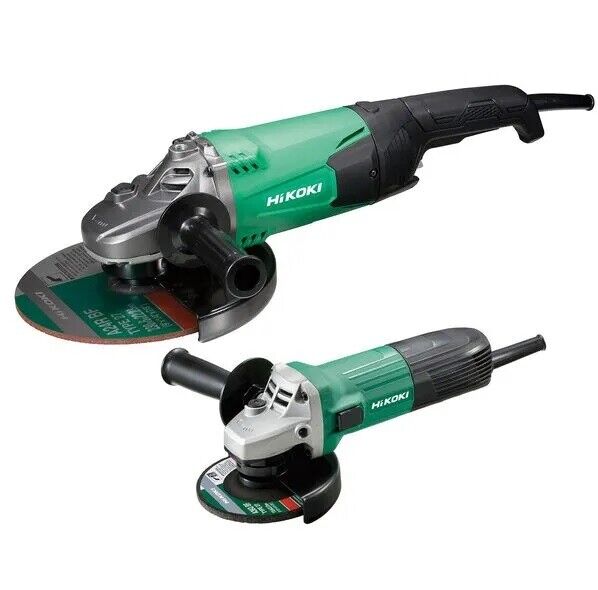 HIKOKI 240V TWIN PACK G12STX G23ST 230MM 9" & 115MM 4.5" ANGLE GRINDER HITACHI