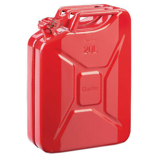 CLARKE JERRY CAN 20 LITRE METAL FUEL PETROL DIESEL 20L CONTAINER RED JC20LS