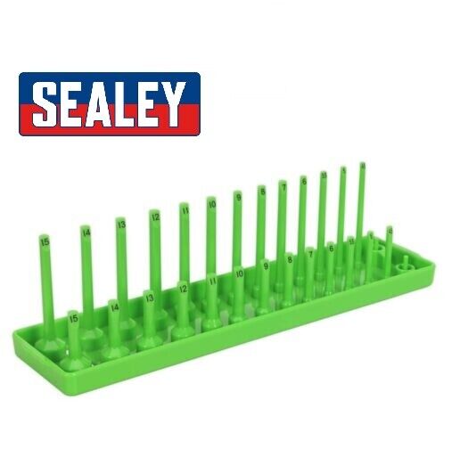 SEALEY SOCKET STAND 1/4" 4-15MM METRIC MM TRAY RACK STORAGE RAIL HOLDER SH1414HV