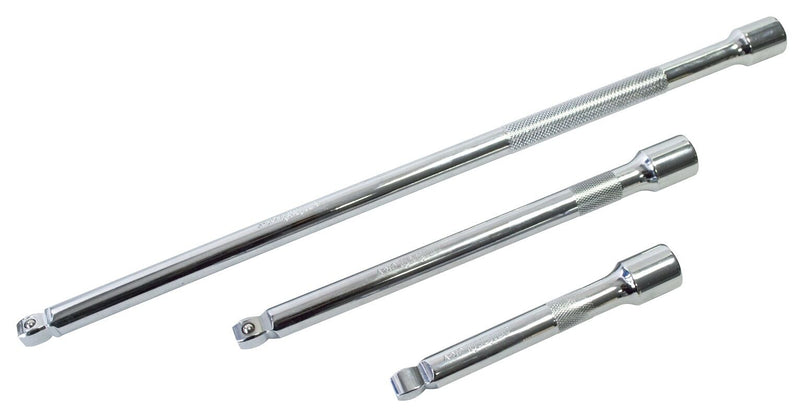 EXTENSION BAR SET 3PC EXTRA LONG 1/2" DRIVE METRIC 6"10"18" SOCKET HEAVY DUTY I4225