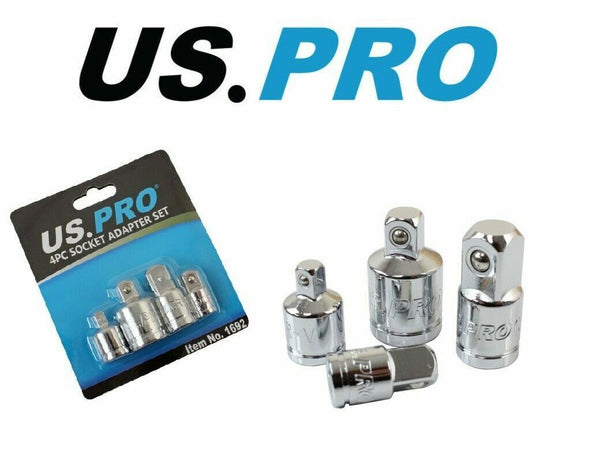 US PRO ADAPTER SET CONVERTER REDUCER 1692 4PC 1/4" 3/8" 1/2" DRIVE SOCKET