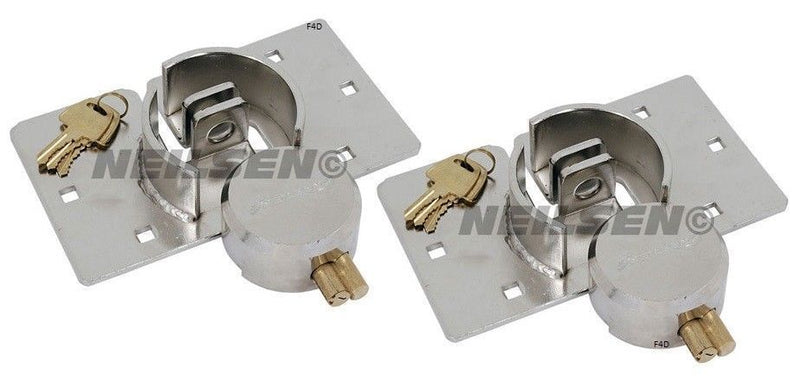 2X VAN DOOR LOCK 73MM HIGH SECURITY PADLOCK HASP VAN LOCK 2 KEYS SHED LK107