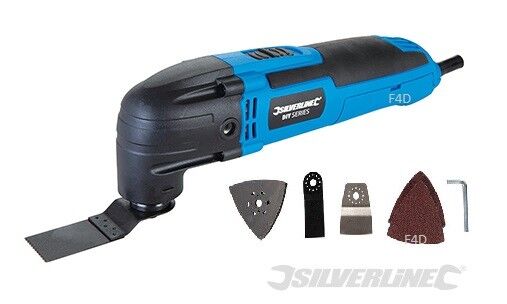 SILVERLINE MULTI TOOL 300W FUNCTION OSCILLATING SANDER CUTTER GRINDER 430787