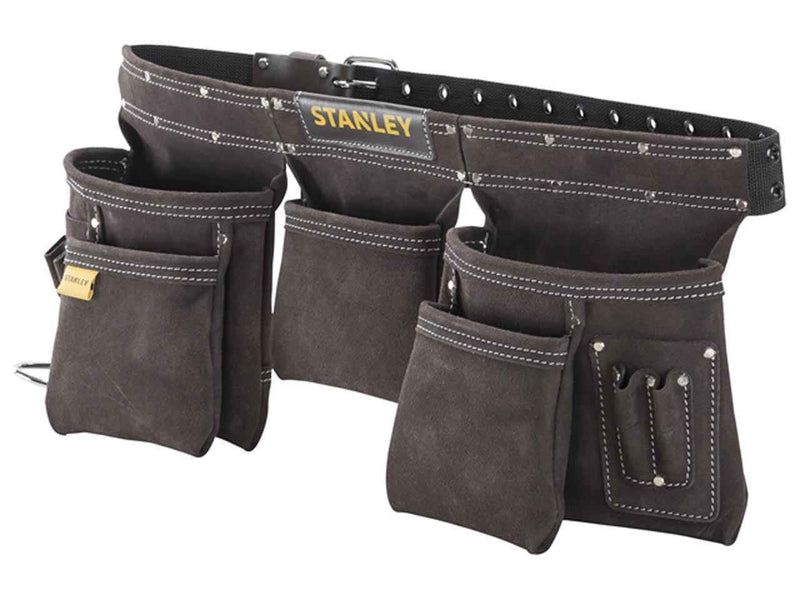 Stanley STST1-80113 Leather Adjustable Tool Belt Apron Pouch Bag Hammer Loop New