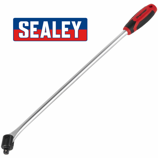 SEALEY KNUCKLE BREAKER BAR 24" 1/2" FLEXI HEAD  WRENCH RATCHET 600MM AK7304