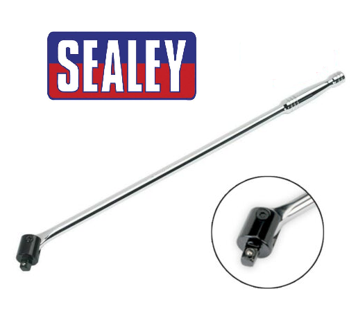 SEALEY KNUCKLE BREAKER BAR 1/2" 600MM 24" DRIVE FLEXI HEAD WRENCH RATCHET AK730