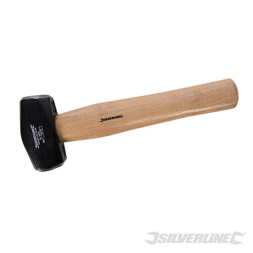 Silverline Lump Hammer 1kg 2lb Fibreglass Handle Sledge Club Heavy Duty 245033