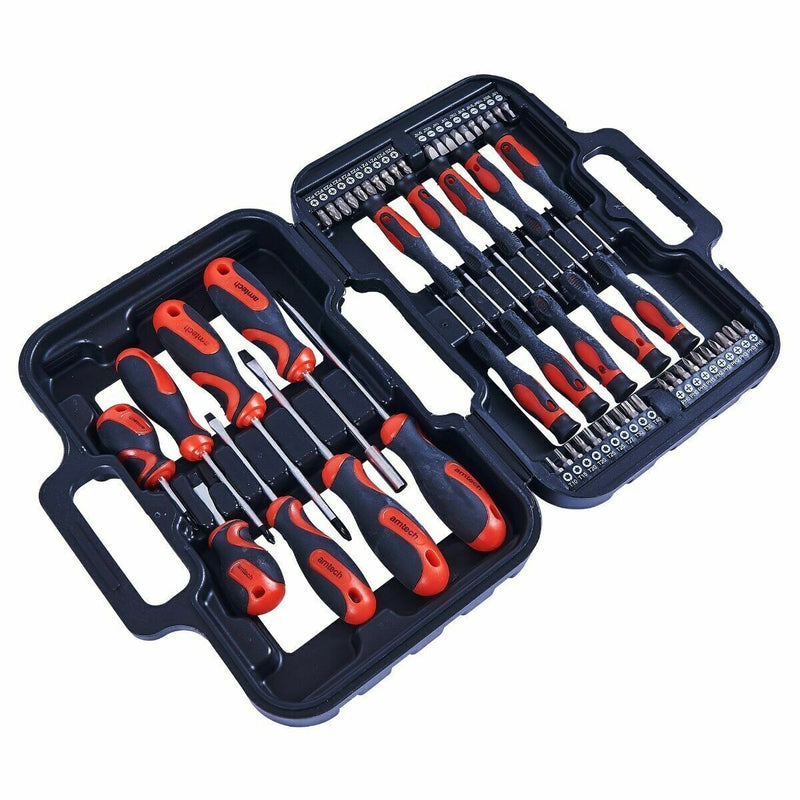 58PC PIECE SCREWDRIVER & BIT KIT TOOL SET TORX PRECISION PHILLIPS SLOTTED L1705