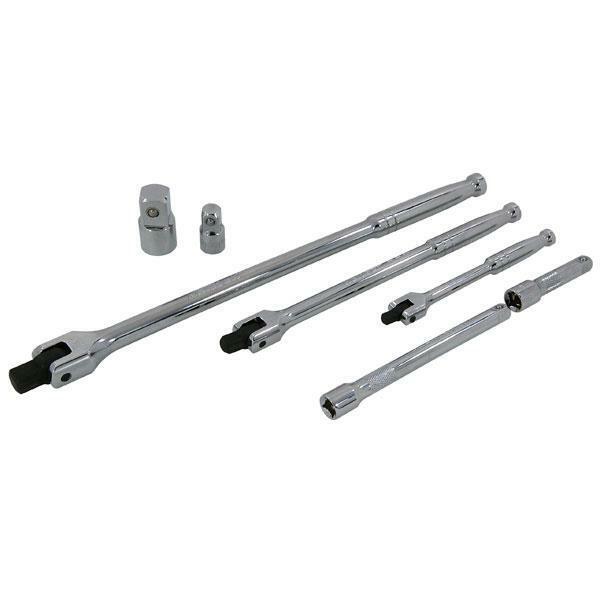 EXTENSION BAR 3PC 1/2" 1/4" 3/8" FLEXI HEAD KNUCKLE BREAKER HEAVY DUTY  CT5557