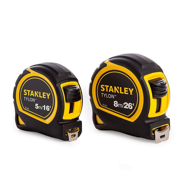 Stanley Tape Measure 5m 16ft and 8m 26ft Tylon Twin Pack STA998985