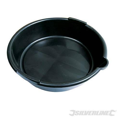 Silverline 675089 6L Litre Oil Fluid Drainer Drain Pan Tray Bucket Car Van