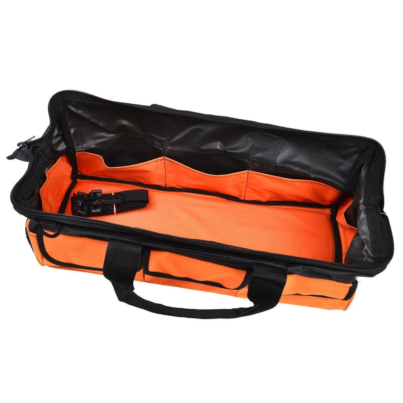 22'' Tool Bag 18 Pocket Hard Base Nylon Pouch Storage Toolbag Heavy Duty TB016