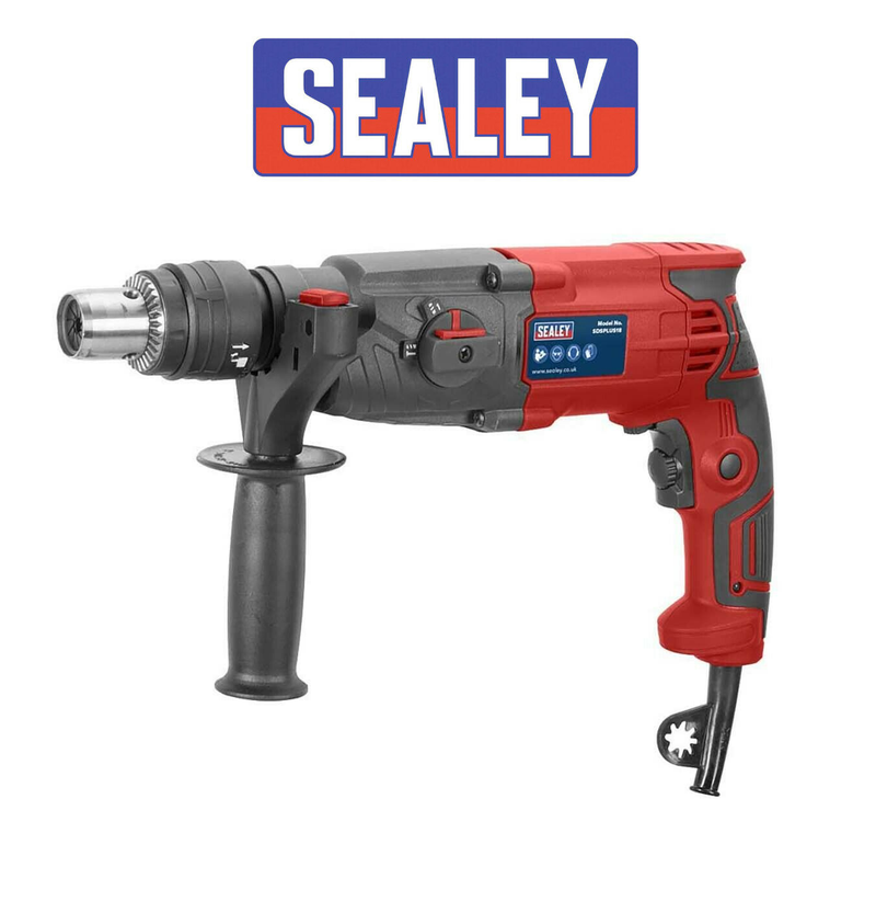 SEALEY SDS HAMMER DRILL 750W 18MM ROTARY PLUS 230V & BITS IN CASE SDSPLUS18