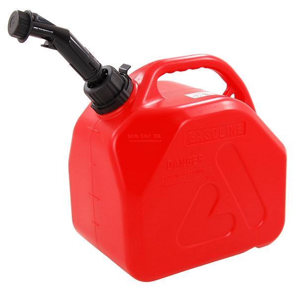 10L JERRY CAN FUEL PLASTIC PETROL DIESEL RED PORTABLE 10 LITRE AND SPOUT CT5928