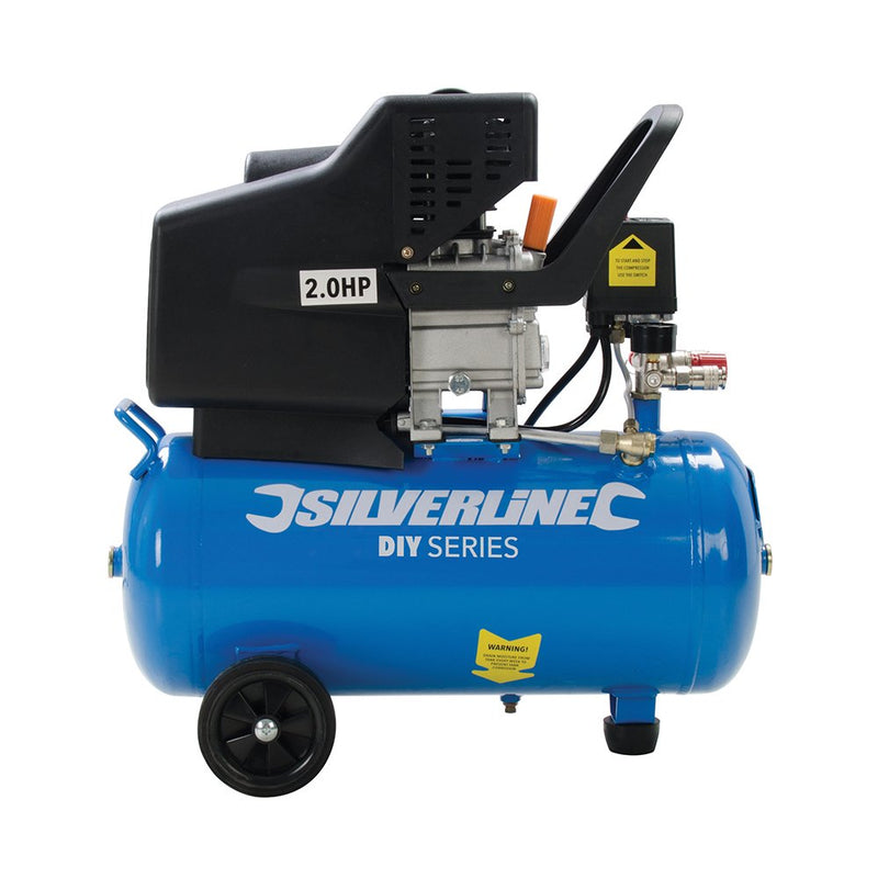 Silverline 357345 DIY 2hp Air Compressor 1500W 50L