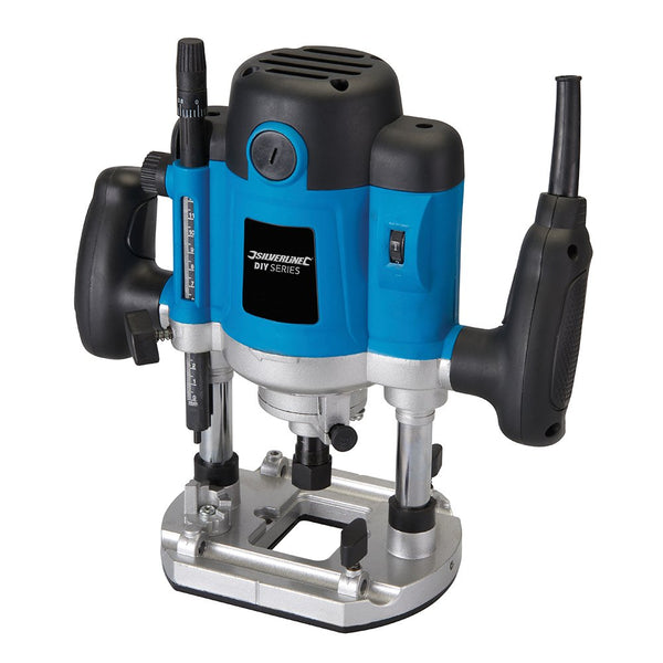 Silverline 264895 DIY Plunge Router UK,Blue, 1/2" 1500 W