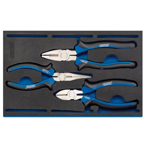 Draper Plier Set in 1/4 Drawer EVA Insert Tray (3 Piece) 63301