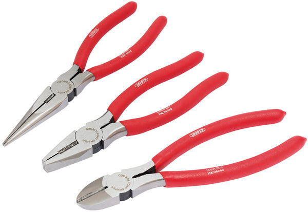 Draper 190mm Pliers Set with PVC Dipped Handles (3 Piece) 68262